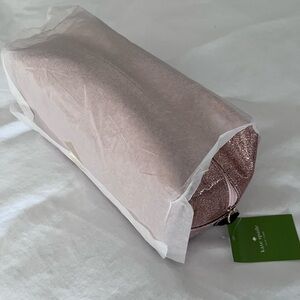 Kate Spade Pink Glitter Cosmetic Bag